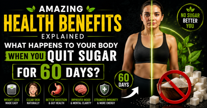 Amazing Health Benefits Explained :What Happens to Your Body When You Quit Sugar for 60 Days?