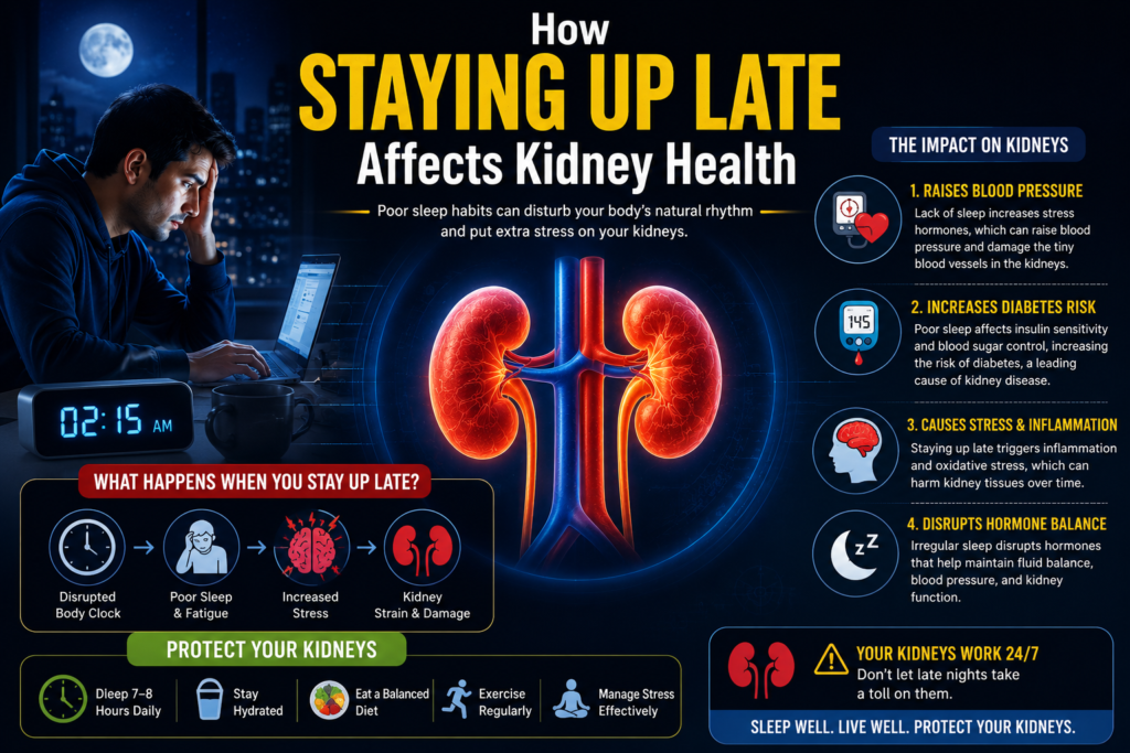 How Staying Up Late Affects Kidney Health