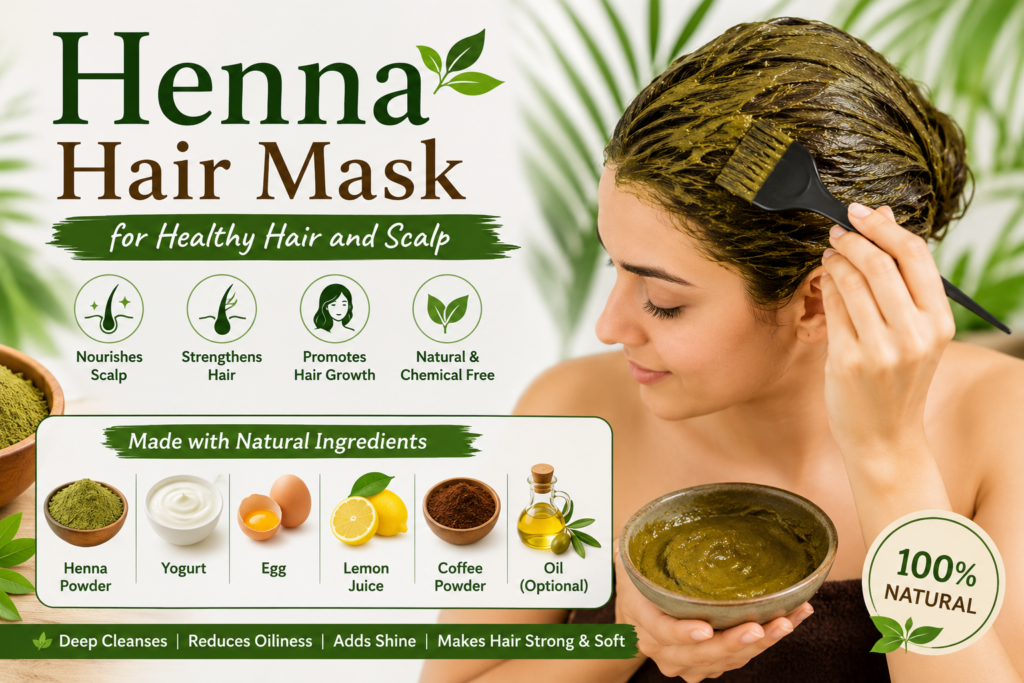 DIY Henna Hair Mask for Healthy Hair and Scalp