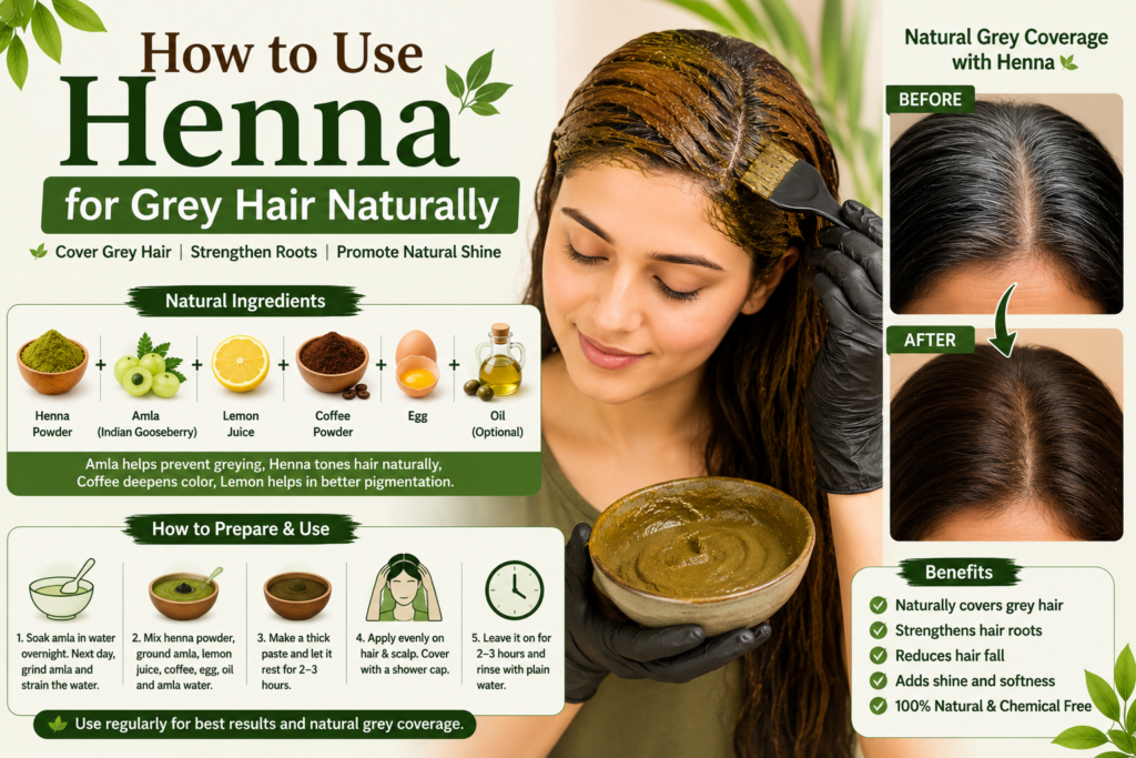 How to Use Henna for Grey Hair Naturally