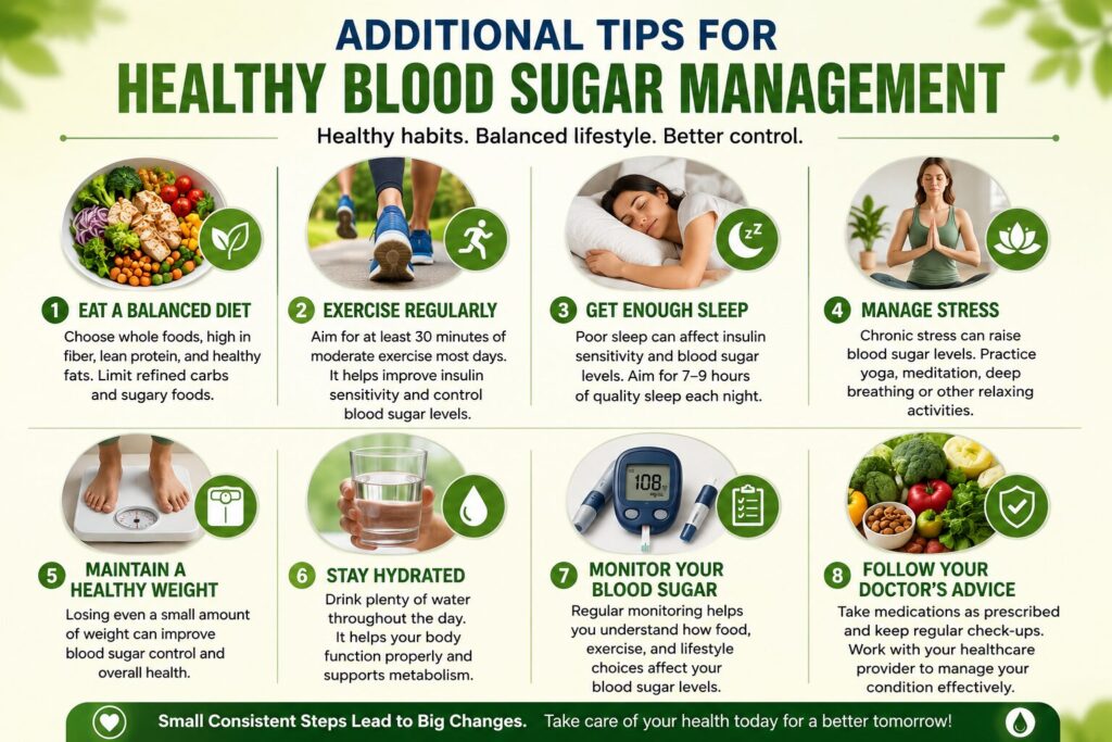 Additional Tips for Healthy Blood Sugar Management
